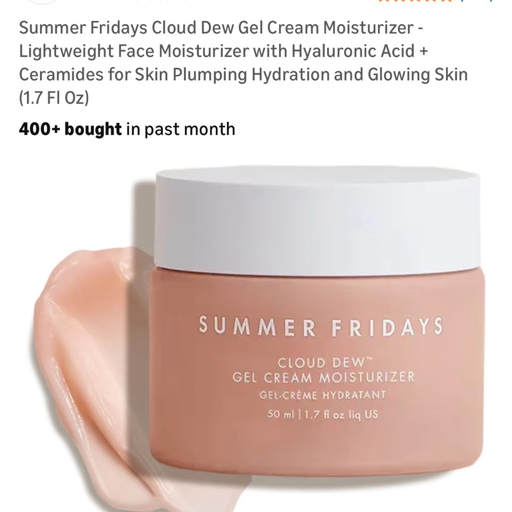 Summer Fridays Cloud Dew Gel Cream Moisturizer - Soft Pink